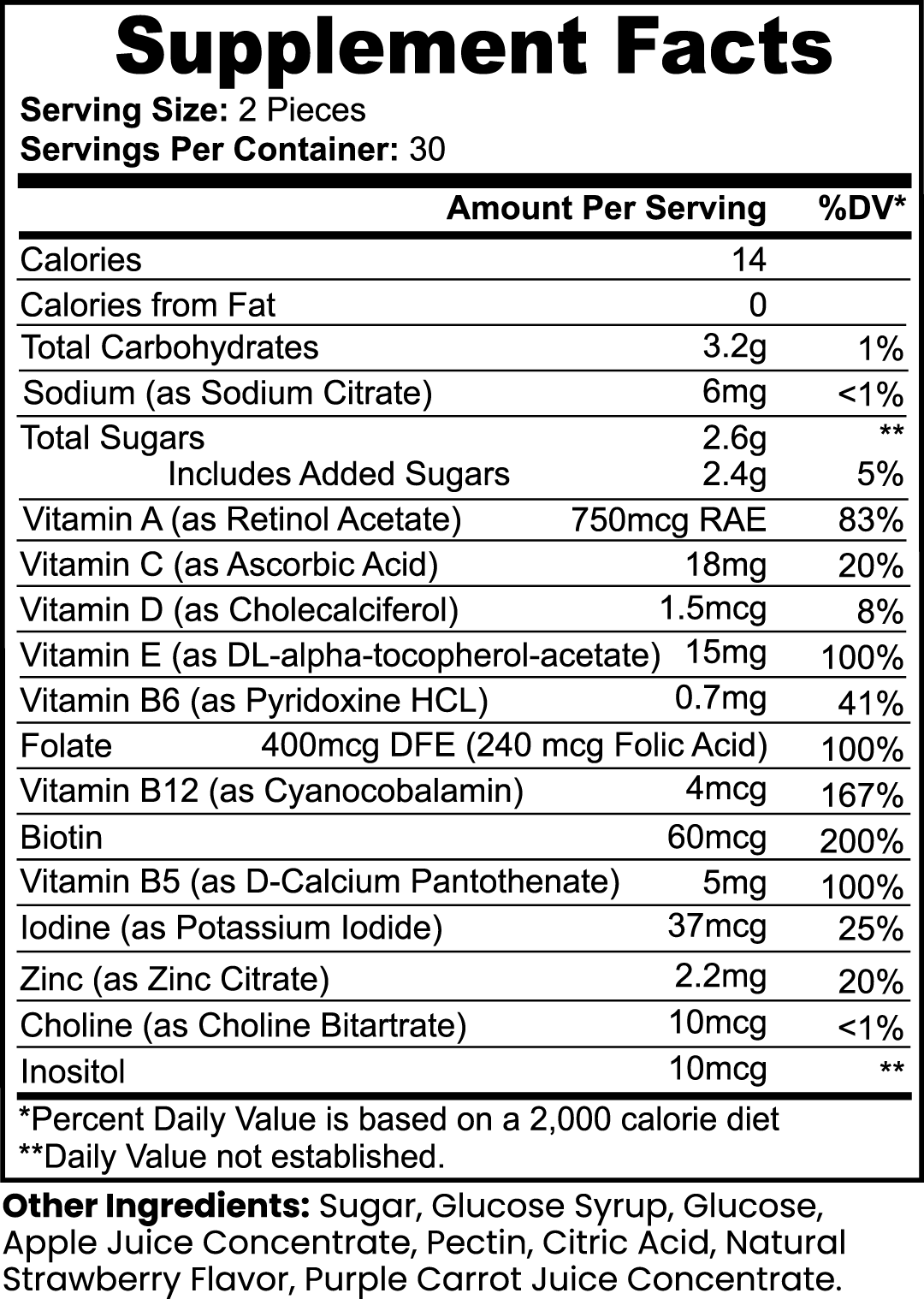 Elevate your daily wellness routine with Complete Multivitamin Gummies by Doan Elite Nutrition. Packed with essential vitamins and minerals, each delicious gummy provides comprehensive support for your overall health. With natural flavors and no artificial additives, our gummies offer a convenient and tasty way to ensure you get the nutrients your body needs to thrive. Boost your immunity, promote vitality, and feel your best every day with our premium Complete Multivitamin Gummies.